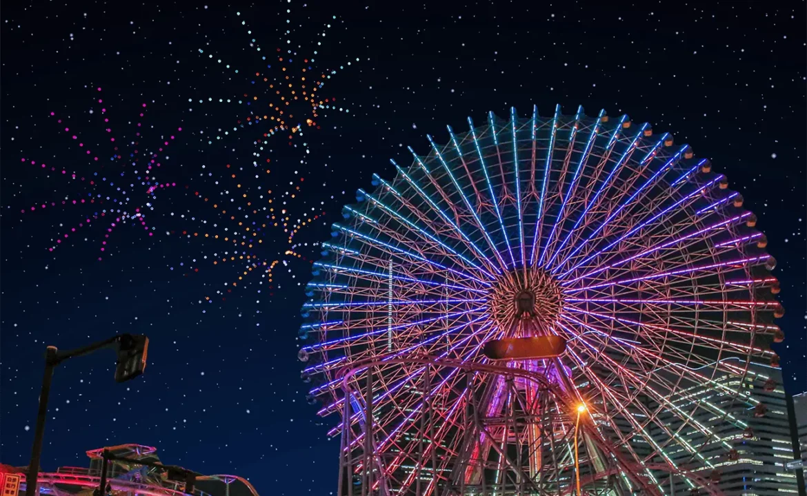 Drone et parc d'attraction