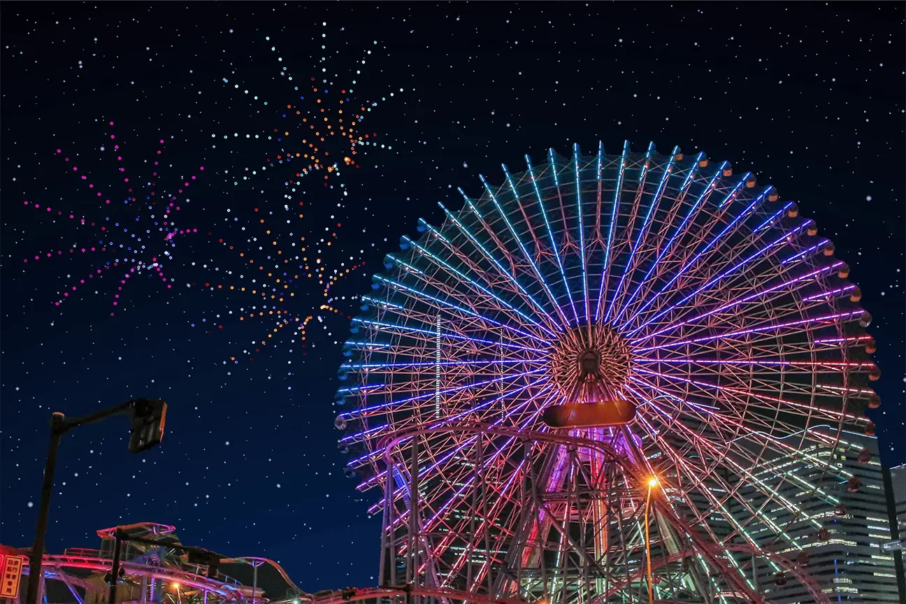 Drone et parc d'attraction